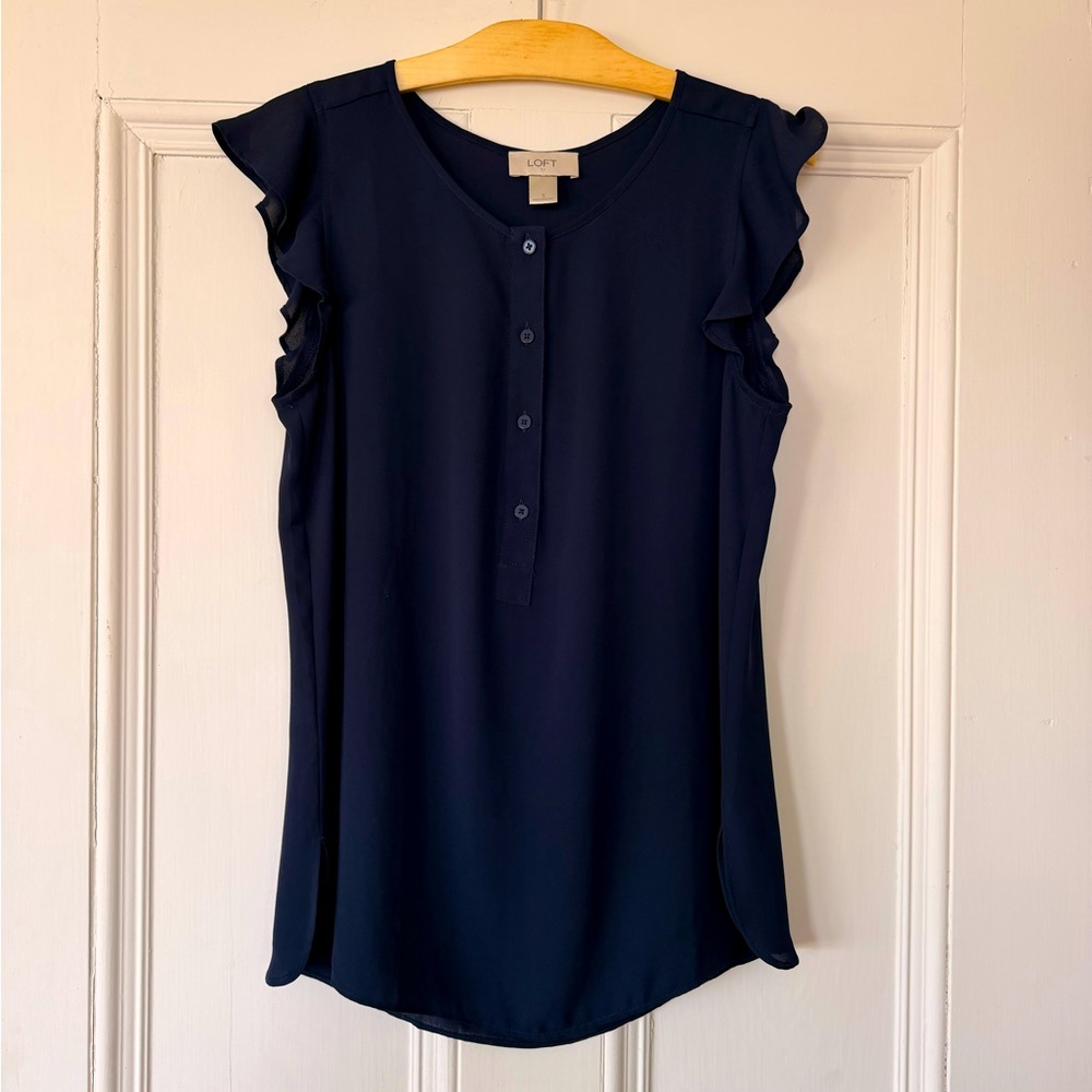 Ann Taylor LOFT navy top